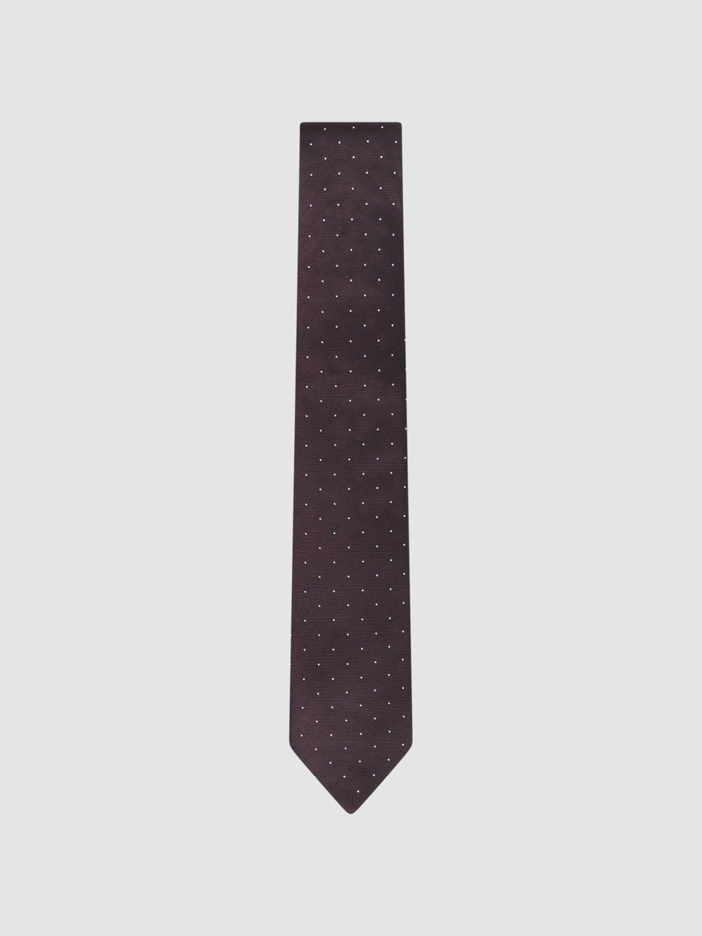 Polka Dot Silk Tie Burgundy | Men