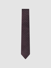 Polka Dot Silk Tie Burgundy | Men