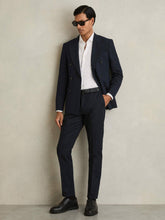 Slim Fit Cotton Blend Chinos Navy | Men