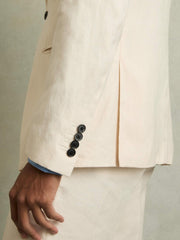 Slim-Fit Single Breasted Linen Blazer Stone | Men