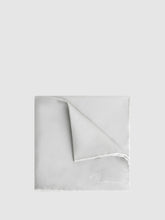 Plain Silk Pocket Square Silver | Men