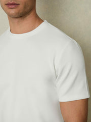 Interlock Jersey Crew Neck T-Shirt White | Men