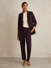 Slim Fit Suit Trousers Berry | Women