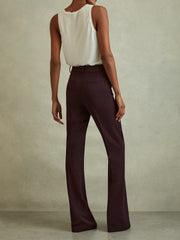 Flared Suit Trousers Berry | Women