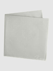 Polka Dot Silk Pocket Square Silver | Men