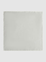 Polka Dot Silk Pocket Square Silver | Men