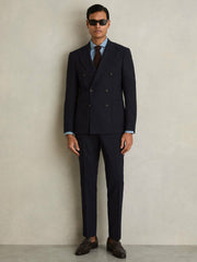 Double Breasted Suit Blazer Slim Fit Navy | Men