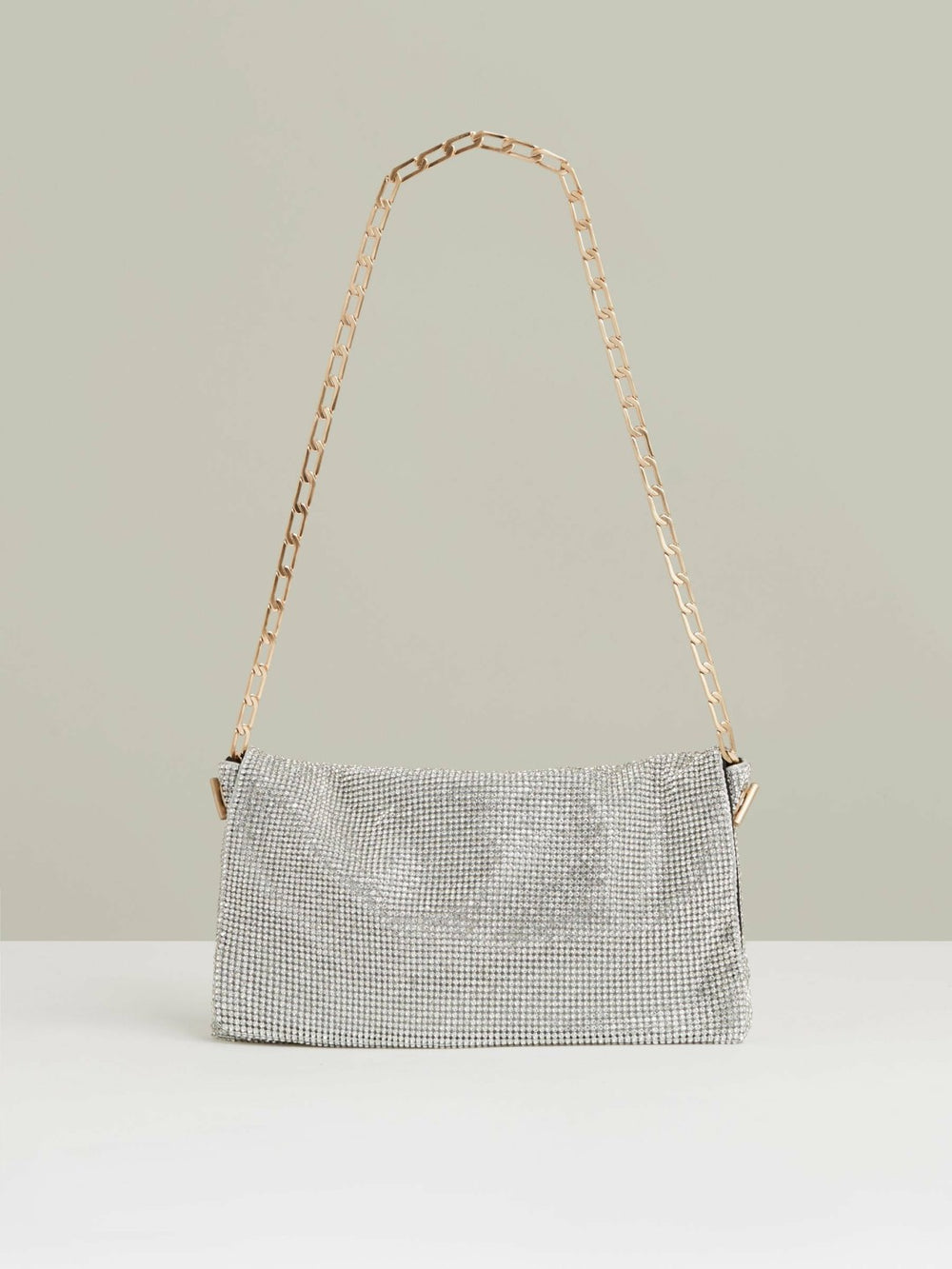 Embellished Chainmail Shoulder Bag Silver | Women