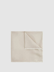 Polka Dot Silk Pocket Square Stone | Men