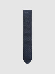 Polka Dot Silk Tie Navy | Men
