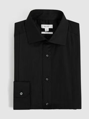 Slim Fit Cotton Dinner Shirt Black | Men