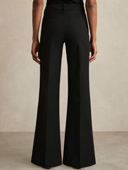 High Rise Flared Trousers Black | Women