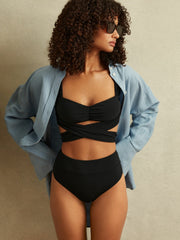 High Rise Bikini Bottoms Black | Women