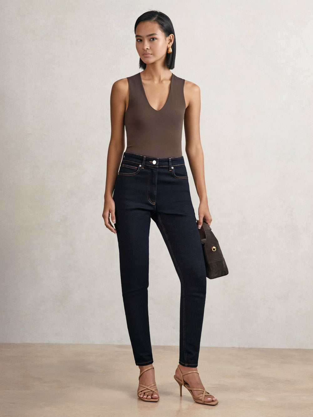 Petite Skinny Jeans Dark Blue | Women