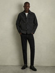 Cotton-Stretch Slim-Fit Jeans Stay Black | Men