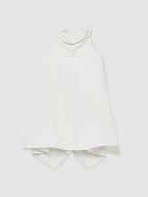 13-14 yrs High-Neck Drape Back Dress Ivory | Children & Baby