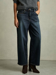 Petite Denim Culotte Jeans Dark Blue | Women