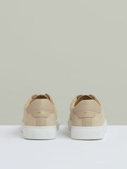 Nubuck Leather Low-Top Trainers Ecru | Men