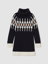 13-14 yrs Wool-Blend Fair Isle Roll-Neck Dress Navy | Children & Baby
