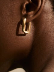 Geometric Hoop Earrings Gold | Women