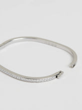 Hinged Crystal Cuff Silver | Women