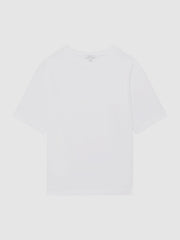Cotton Garment-Dyed Oversized T-Shirt White | Men