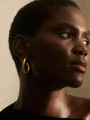 Wave Hoop Earrings Gold | Women