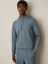 Interlock Jersey Drawstring Hoodie Airforce Blue | Men