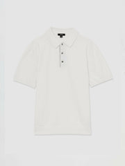 Contrast-Placket Polo Shirt With Cotton White | Men