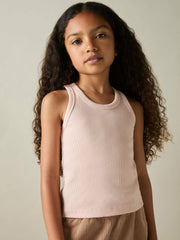 9-13 yrs Stretch-Cotton Ribbed Vest 3 Pack Multicolour | Children & Baby