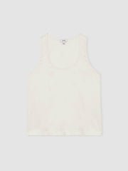 Silk-Front Cami Top White | Women