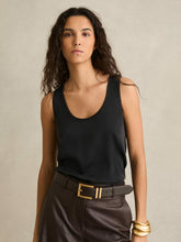 Silk-Front Cami Top Black | Women