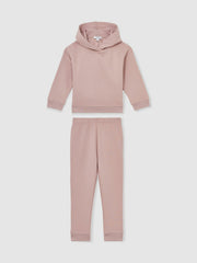 13-14 yrs Cotton-Blend Hoodie And Joggers Set Mink | Children & Baby