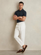 Cotton Short-Sleeve Polo Shirt Navy | Men