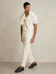Cotton-Blend Tapered Trousers Stone | Men