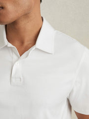 Cotton Short-Sleeve Polo Shirt White | Men