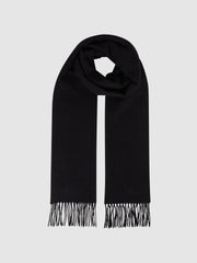 Wool and Cashmere Scarf Black | Men