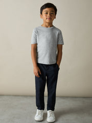 3-9 yrs Cotton Crew-Neck T-Shirts 3 Pack White/Navy/Soft Grey | Children & Baby