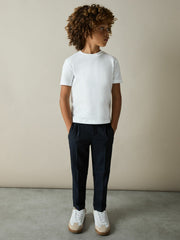 3-9 yrs Cotton Crew-Neck T-Shirts 3 Pack White/Navy/Soft Grey | Children & Baby