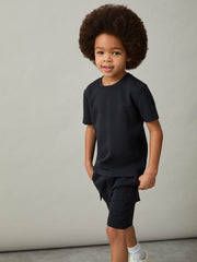 3-9 yrs Interlock-Jersey Crew-Neck T-Shirt Navy | Children & Baby