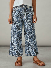 9-13 yrs Floral-Print Straight-Leg Jeans Blue | Children & Baby