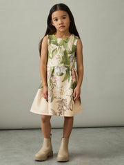 4-9 yrs Floral Scuba Sleeveless Dress Pink Print | Children & Baby