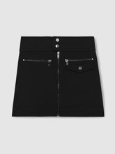 13-14 yrs Piqué Zip-Detail Mini Skirt Black | Children & Baby