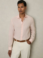 Linen Button-Through Shirt Prep Pink | Men