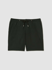 Textured Drawstring Shorts Dark Green | Men