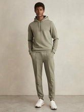 Interlock Jersey Drawstring Hoodie Sage | Men