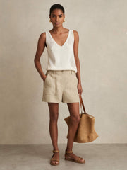 Linen Shorts Neutral | Women