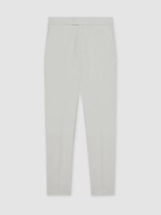 Slim-Fit Internal-Drawstring Trousers White | Men