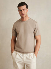 Interlock Jersey Crew Neck T-Shirt Taupe Brown | Men