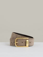 Leather Half Keeper Belt Grey | Women